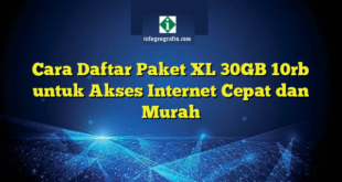 Cara Daftar Paket XL 30GB 10rb untuk Akses Internet Cepat dan Murah