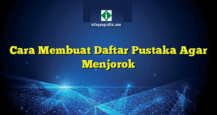 Cara Membuat Daftar Pustaka Agar Menjorok