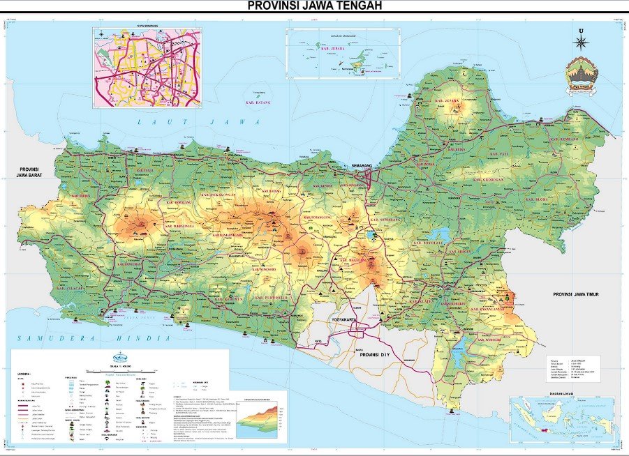 Peta Atlas Jawa Tengah